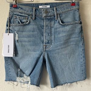 GRLFRND Riley Distressed Bermuda Shorts